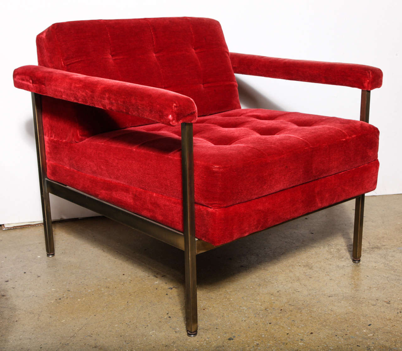 Mid-Century Modern pair of Bronze Mid-Century Lounge Chairs