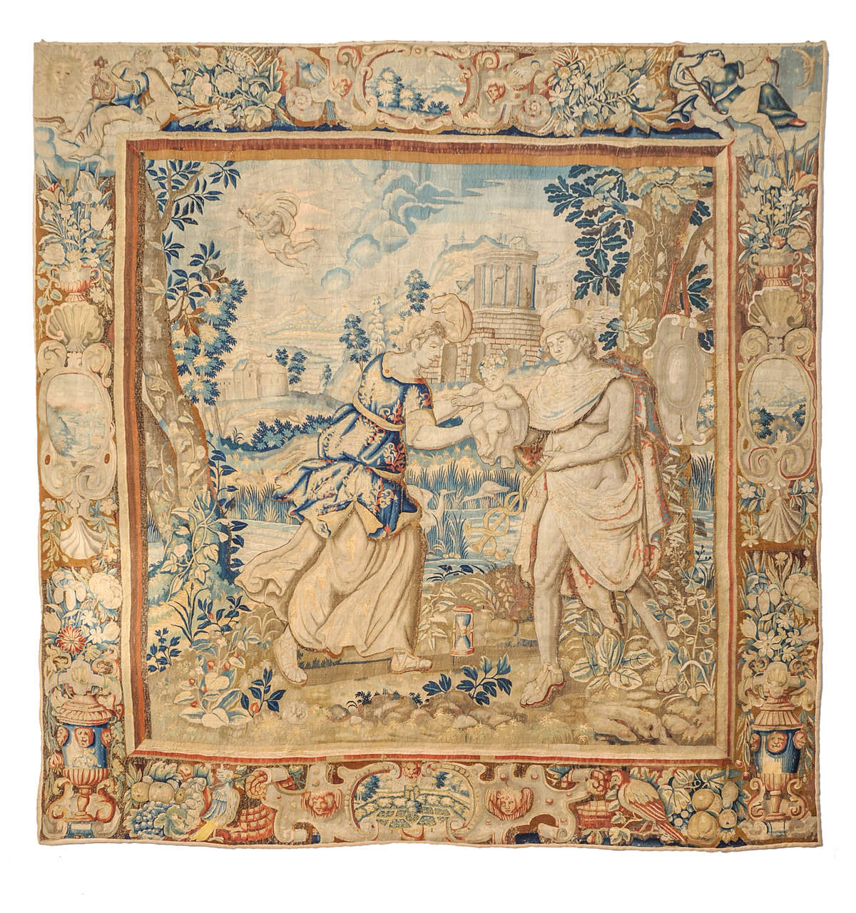 Italian 16Th Century Important Tapestry Featuring The Nativity. For Sale