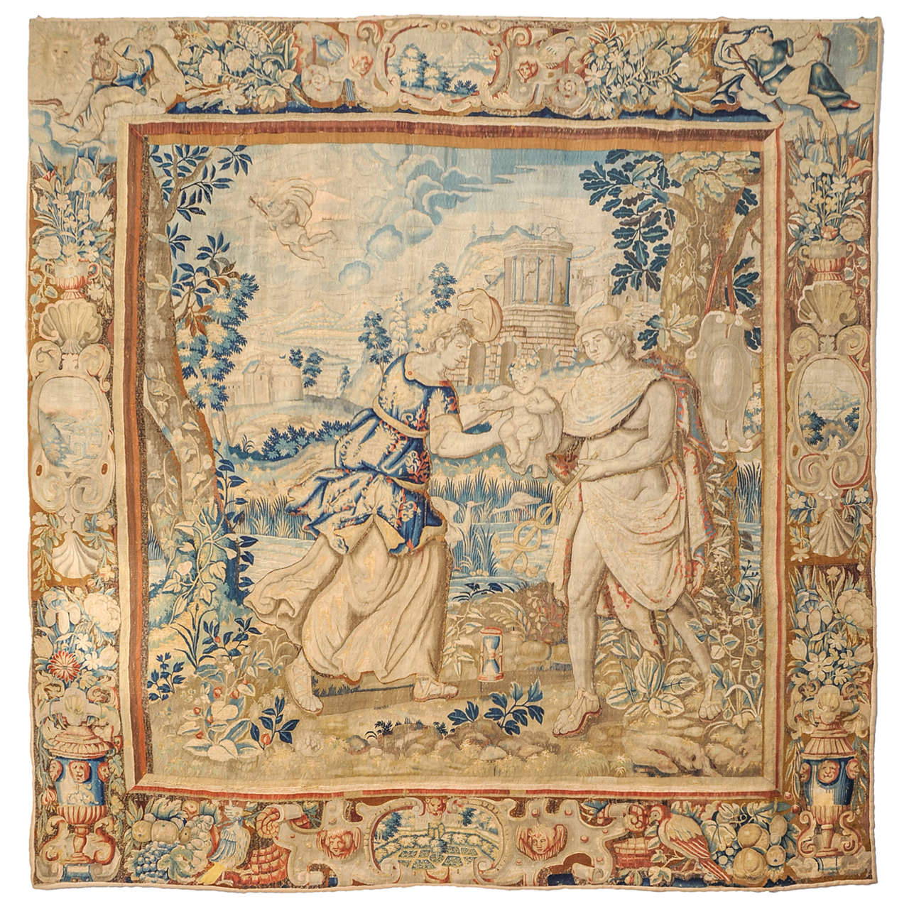 16Th Century Important Tapestry Featuring The Nativity. For Sale