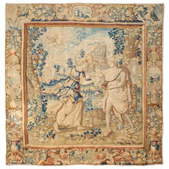 Antique 16Th Century Important Tapestry Featuring The Nativity.