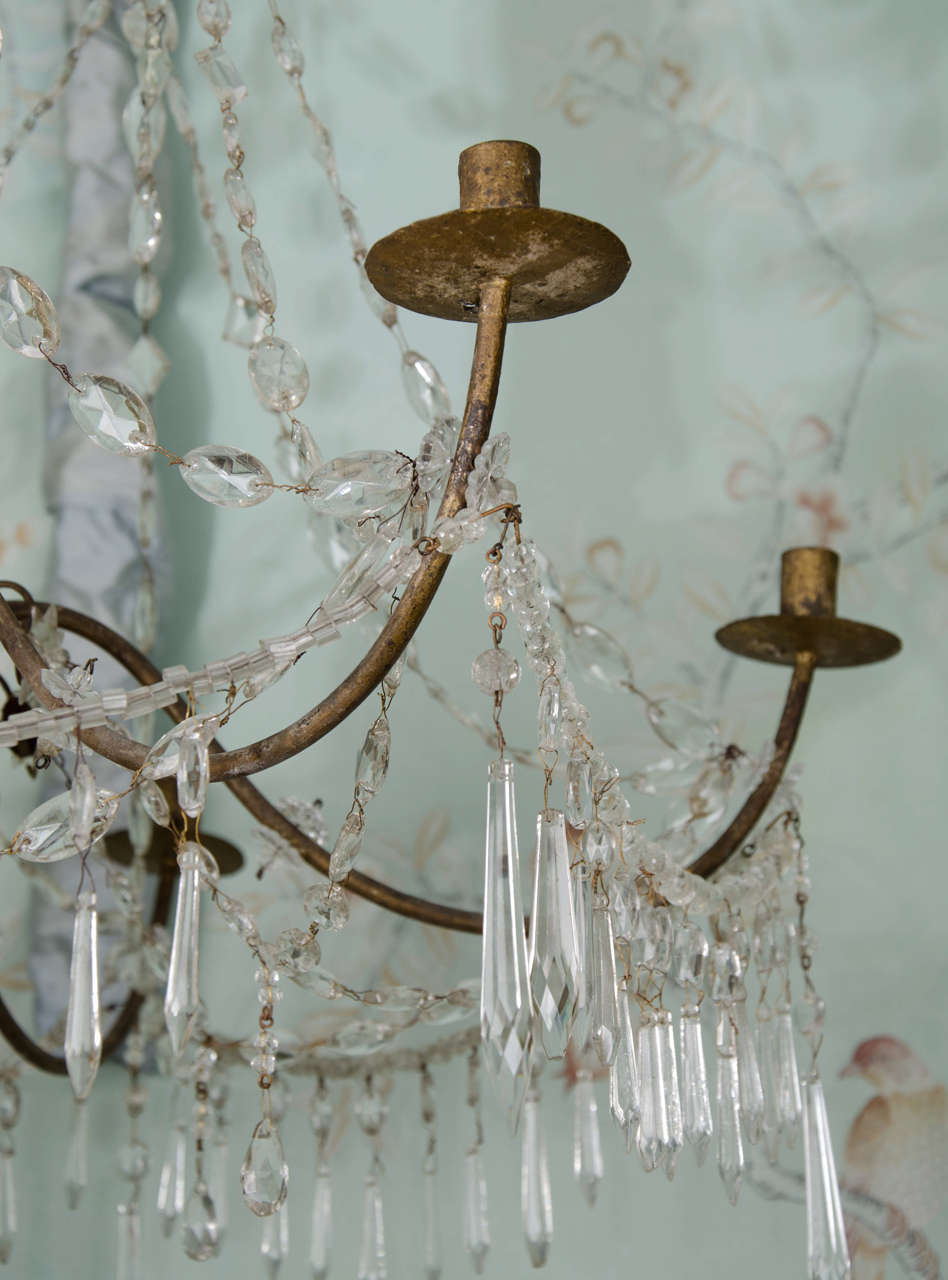 Large-Scale 18th Century Genovese Italian Giltwood Chandelier In Excellent Condition In London, GB