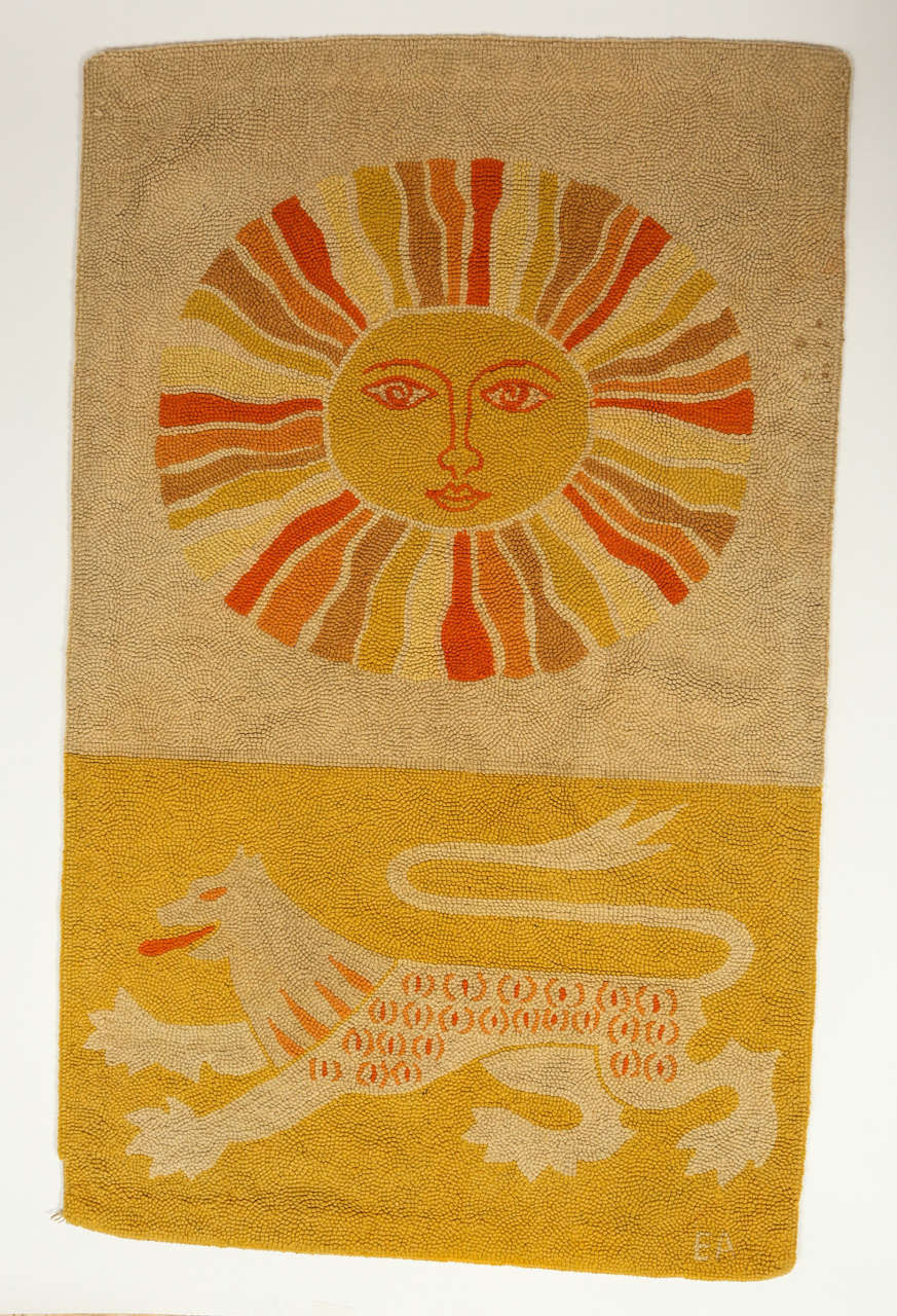 Handwoven wool tapestry by Evelyn Ackerman 