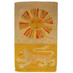 Evelyn Ackerman Wool Tapestry "Sun and Lion"
