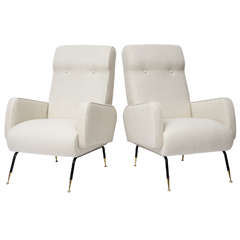 Pair of 1950s Italian Lounge Chairs