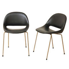 1960 Léon Stynen 1960 pair of very rare side chairs