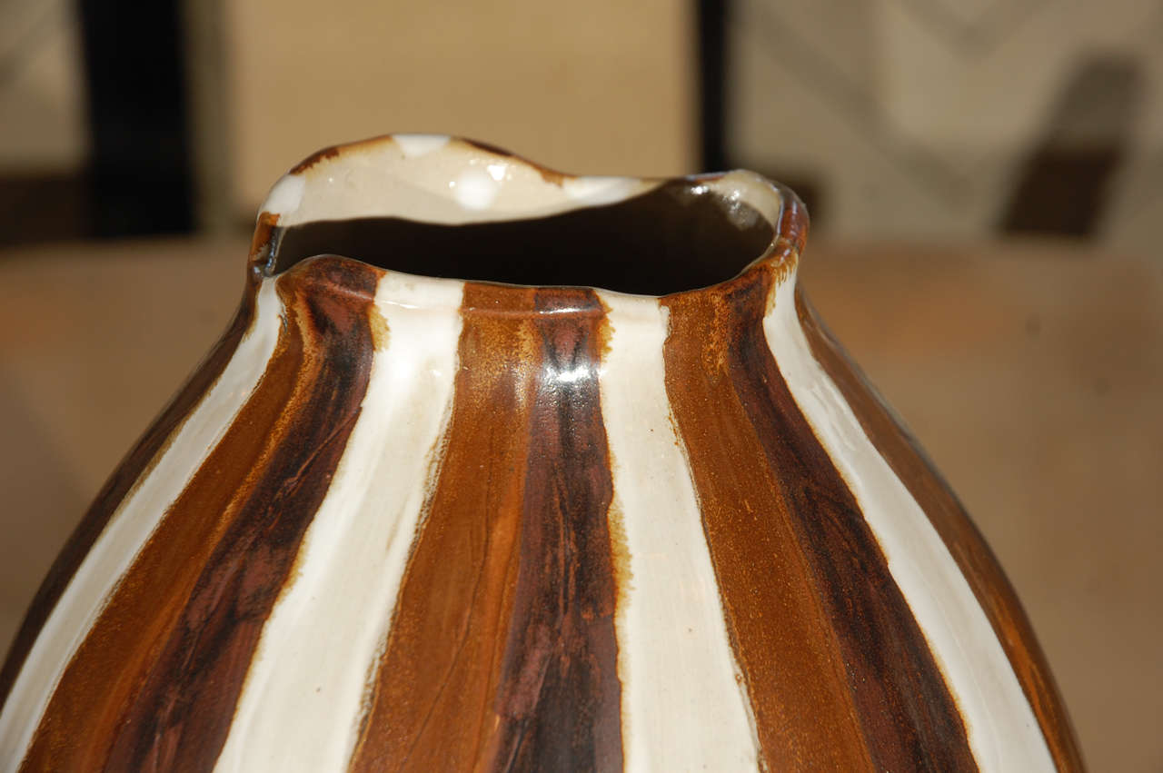 PAIR Tall Studio Pottery Vases at 1stdibs