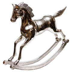 Nickel Plated Rocking Horse