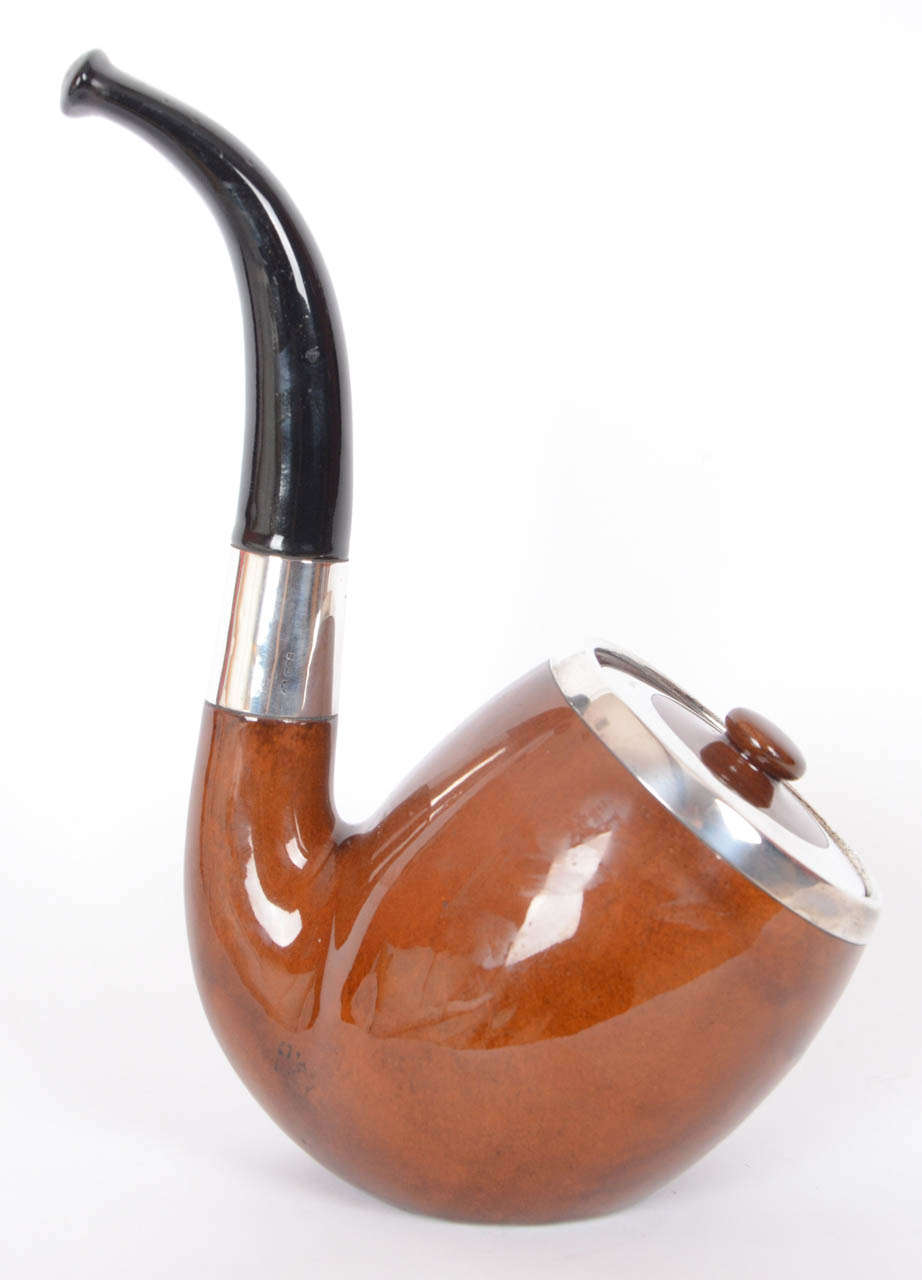 British Royal Doulton Kingsware Tobacco Jar in the Form of Giant Pipe, 1909 For Sale
