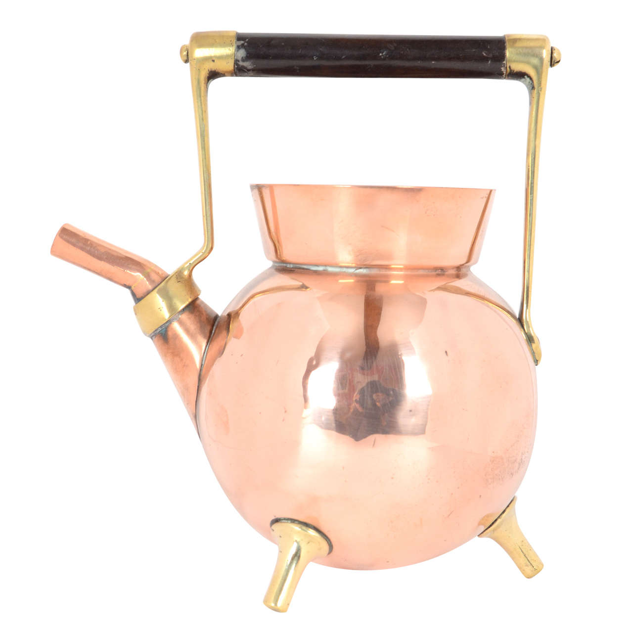 Copper  and Brass Globe Kettle by Dr Christopher Dresser circa 1885 For Sale