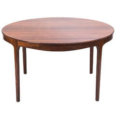 Ole Wanscher circular rosewood coffee table, Denmark 1950