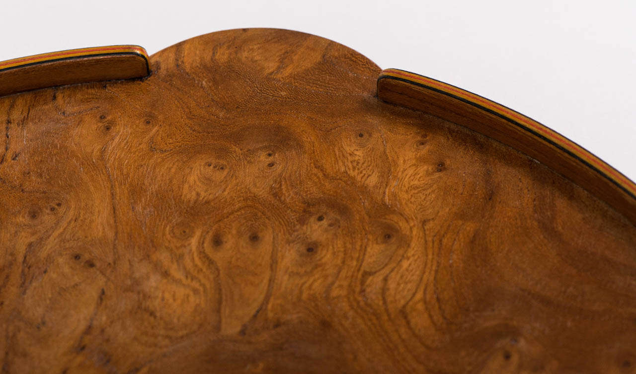 Burr Elm drinks Tray by John Makepeace In Excellent Condition In Macclesfield, Cheshire
