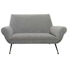 Midcentury Italian Settee in the Style of Marco Zanuso for Arflex 10