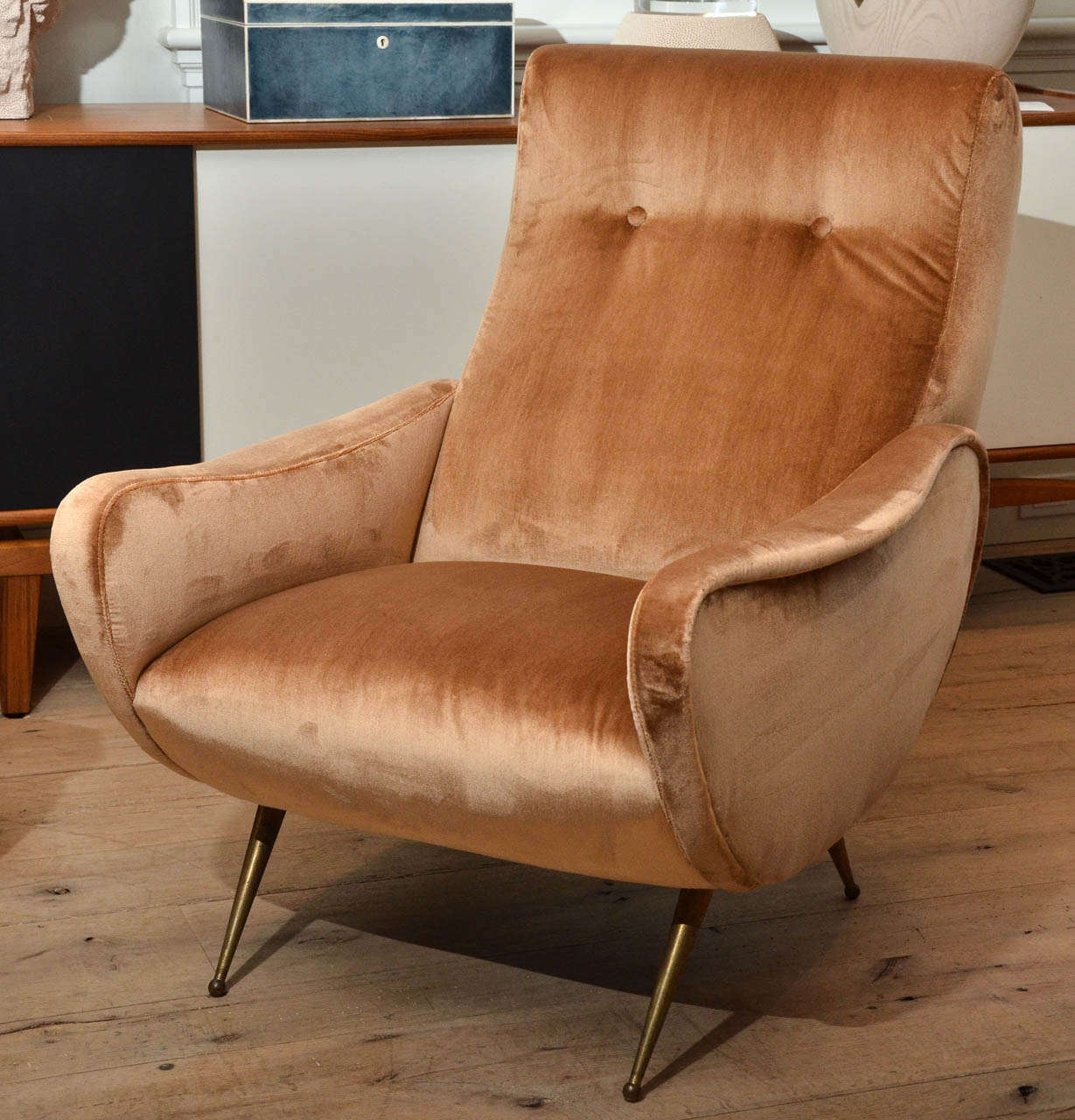 Italian Mid Century Armchairs in the Style of Marco Zanuso In Good Condition For Sale In Sag Harbor, NY