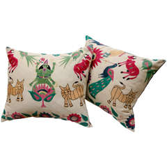 Vintage Indian Embroidery Pillows