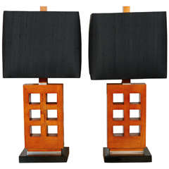 Pair Vintage Modernist Table Lamps
