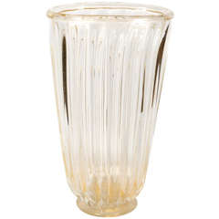 Large Gold Fleck Inclusion Bouquet Vase by Barovier