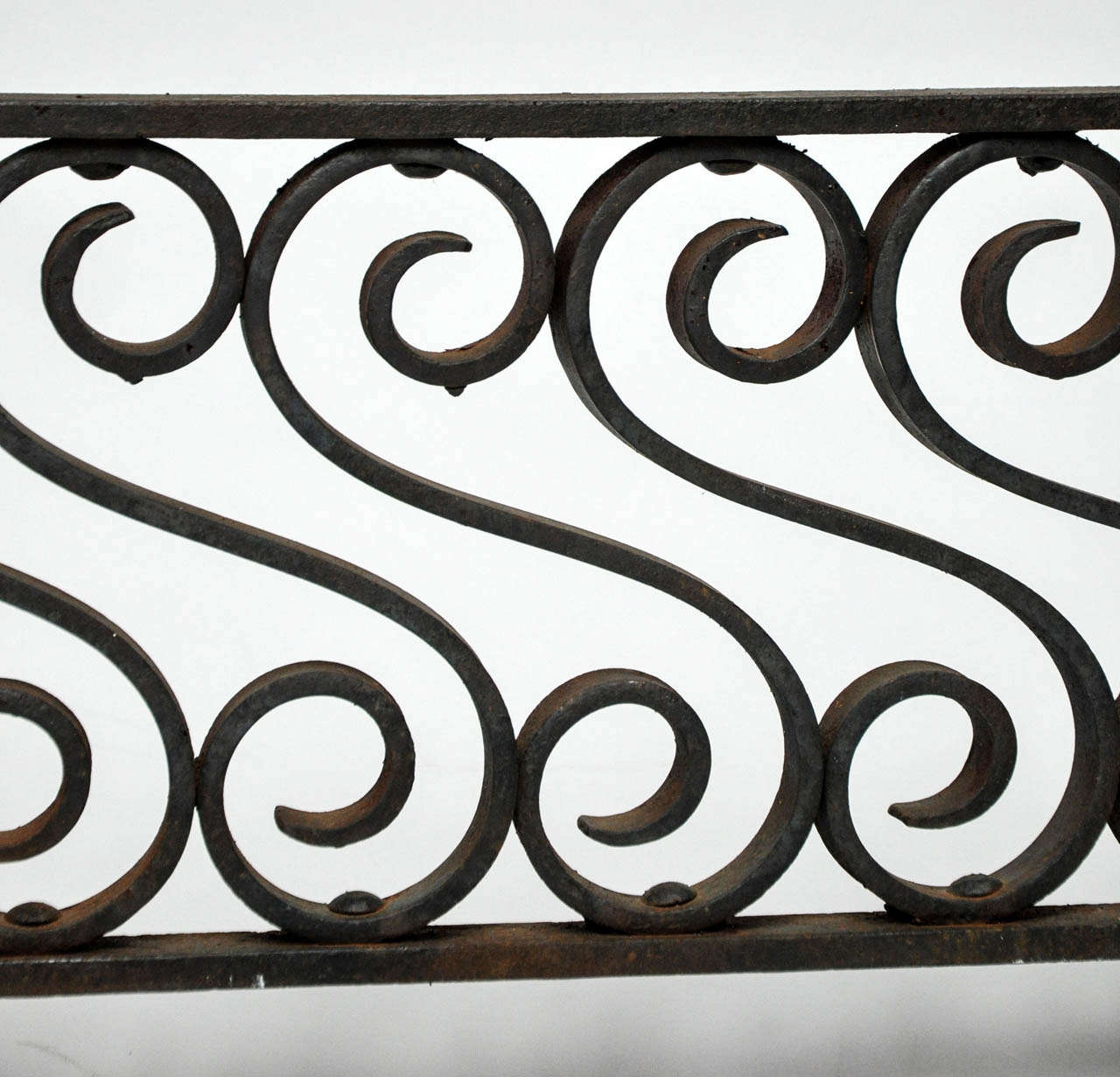 Pair of Wrought Iron Window Grates circa 1880 In Good Condition In Lake Forest, IL