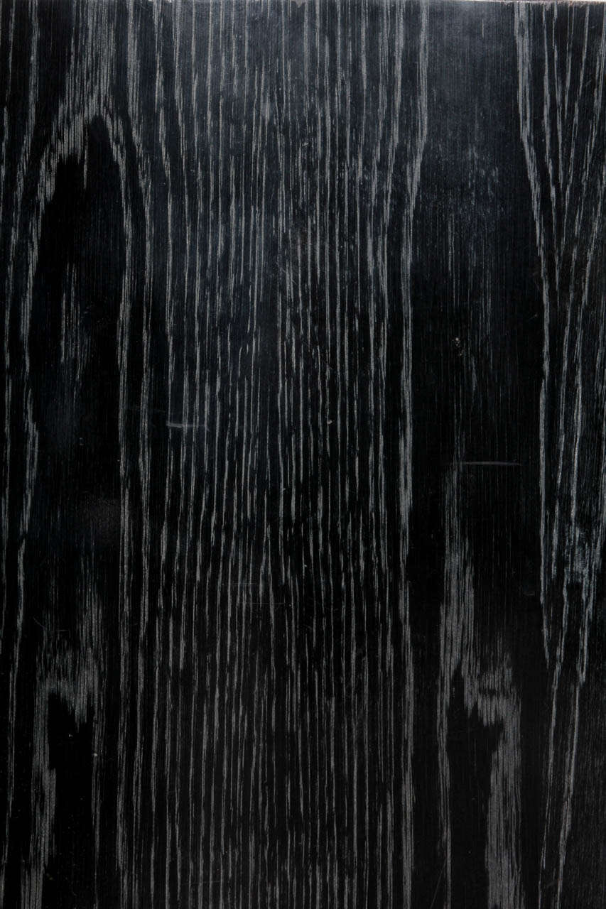 black cerused wood