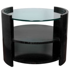 Ebonized Cerused Oak cocktail/ side table by Jay Spectre