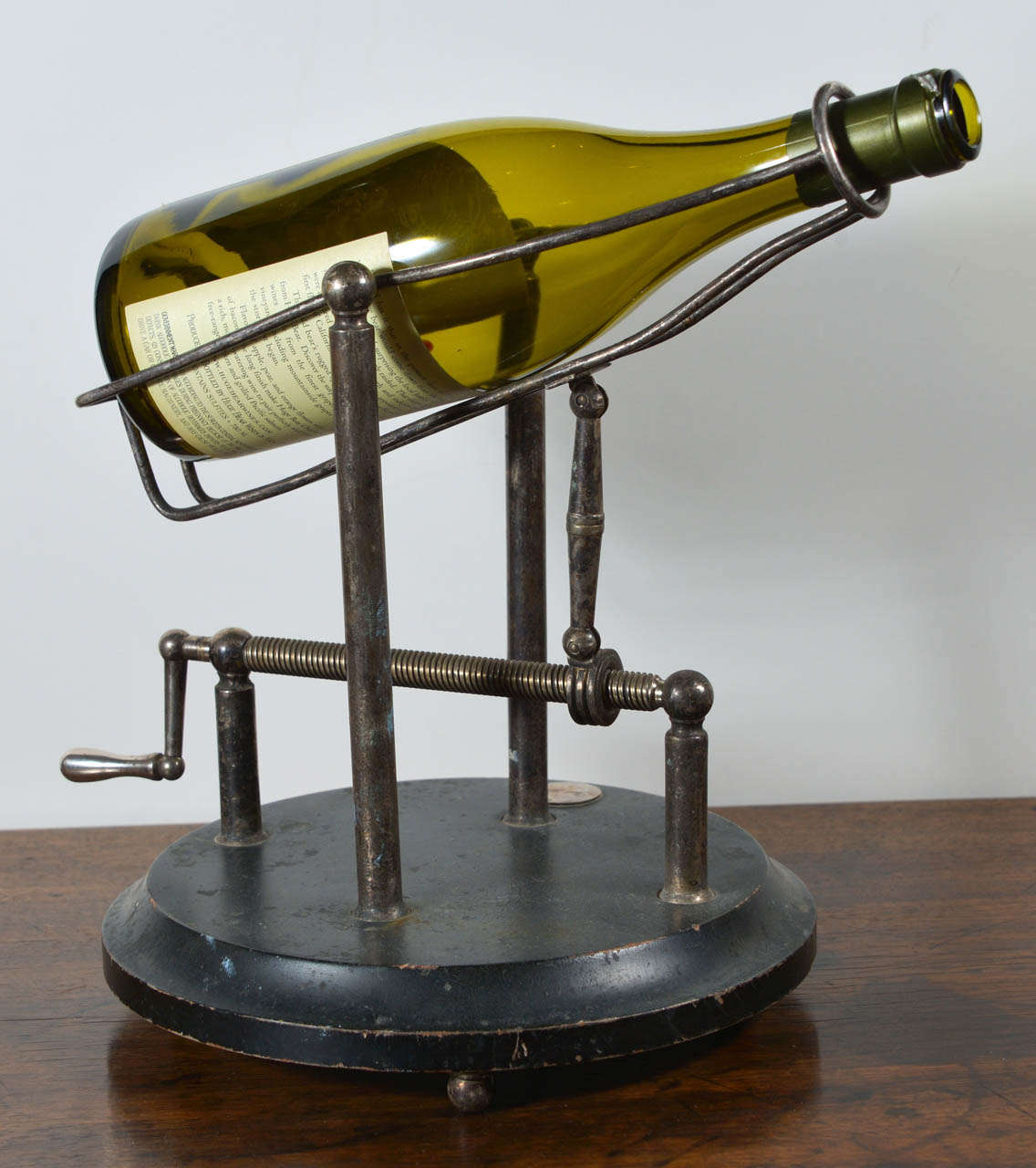 French Wine Decanter to mechanically control the pouring of the wine so that the sediment remains on the bottom of the bottle and doesn't fall into the wine glass.
