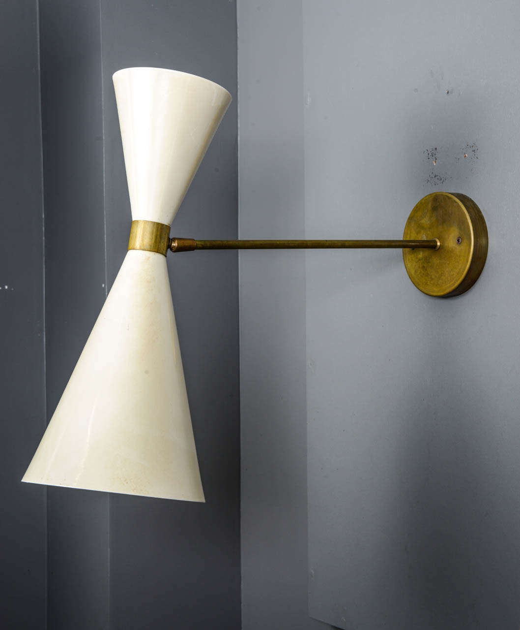 Set of Four Big Stilnovo White Wall Sconces at 1stDibs stilnovo wall