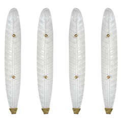 Set of Four Wall Sconces in Murano Glass