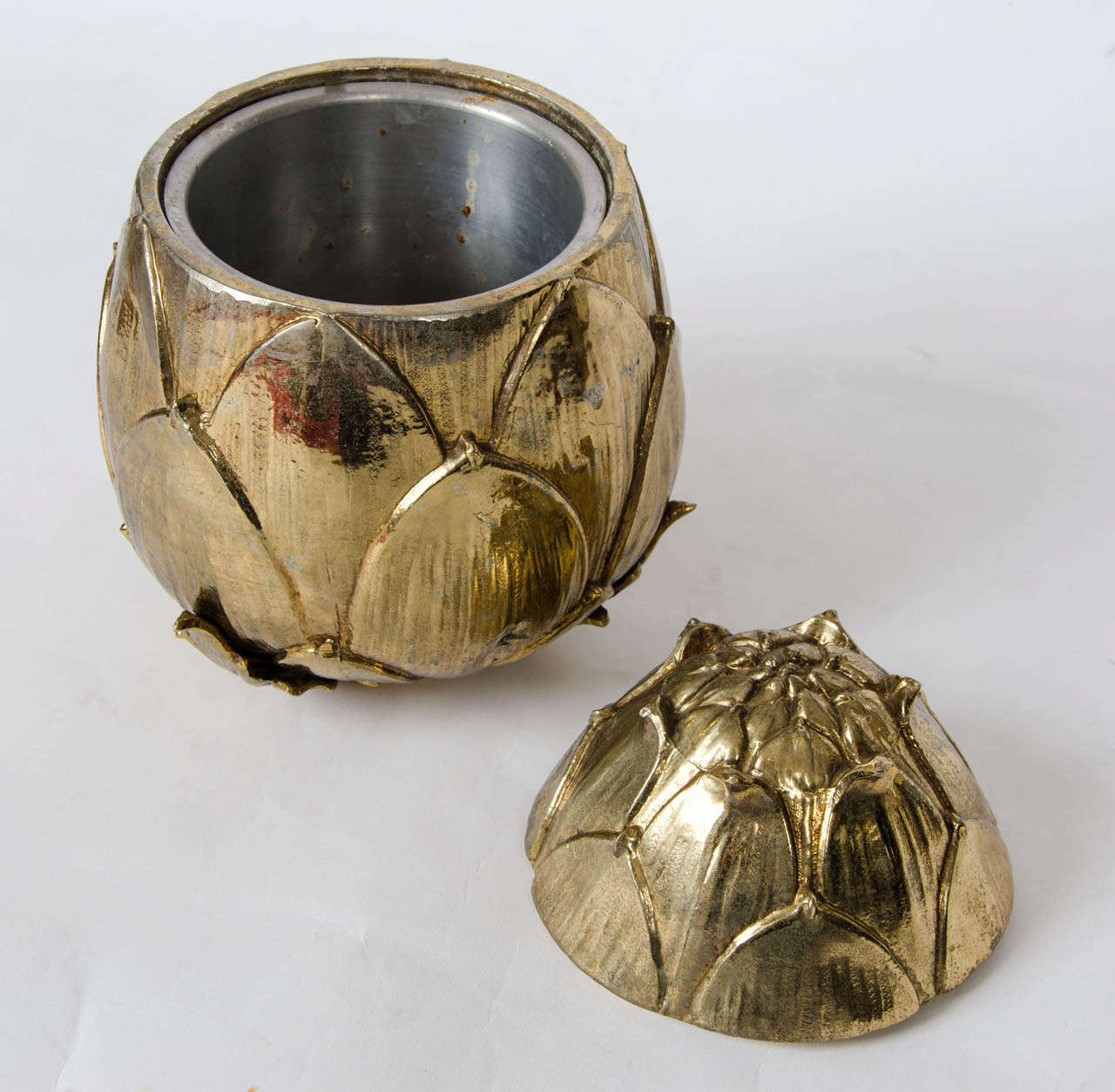 Italian 1970s Artichoke Ice Bucket by Mauro Manetti In Excellent Condition In London, GB