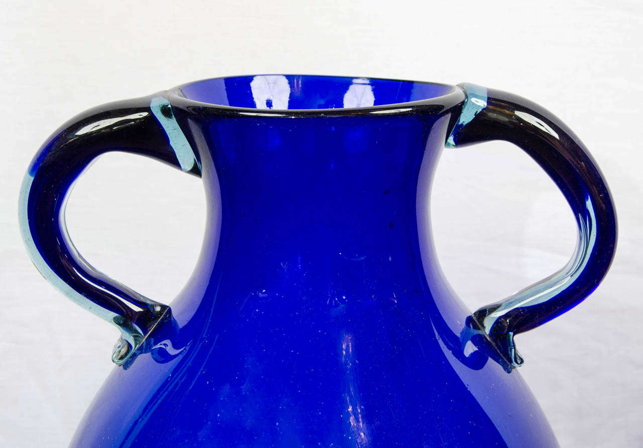 George III 18th Century English Glass Blue Vase