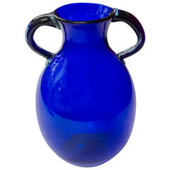 18th Century English Glass Blue Vase