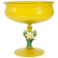 A Venetian Glass footed bowl.