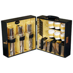 Retro Complete Picnic Tea or Coffee Set and Original Case by Asprey