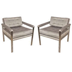 Pair of Milo Baughman Arm Chairs