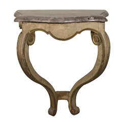 Extraordinary 18th Century Carved French Console with Original Marble