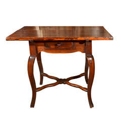 Antique 19th C. Pine And Walnut Table