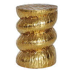 Brass clad "Twist" stool - Arthur Court