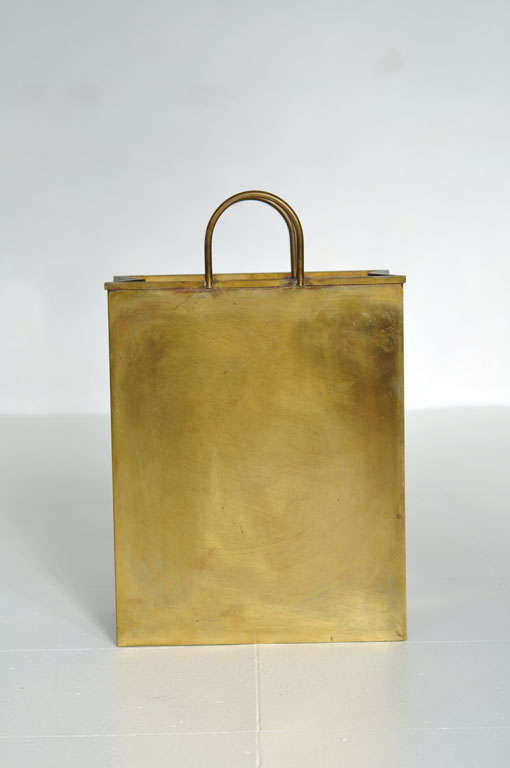 Folk Art Brass tote bag - magazine holder