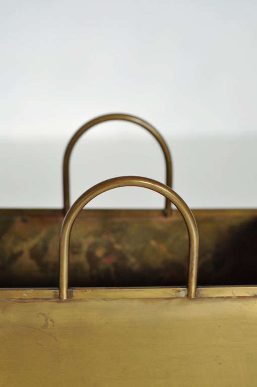 Brass tote bag - magazine holder 3