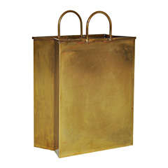 Brass tote bag - magazine holder