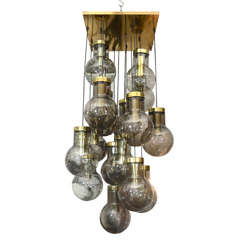 1970s RAAK 12 Globe Chandelier 1970s RAAK 12 Globe Chandelier