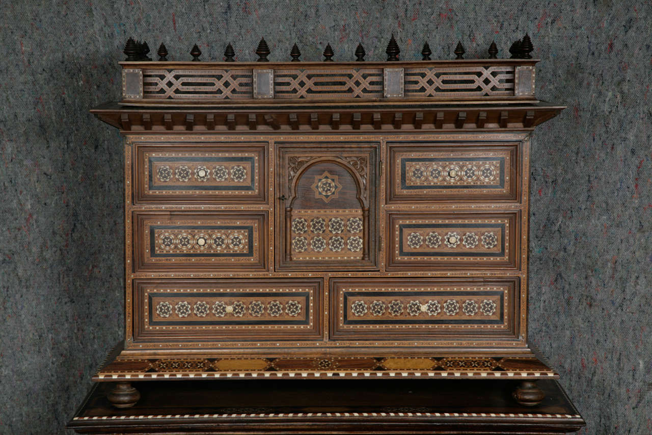 Spanish Cabinet on Stand 19th Century For Sale 4