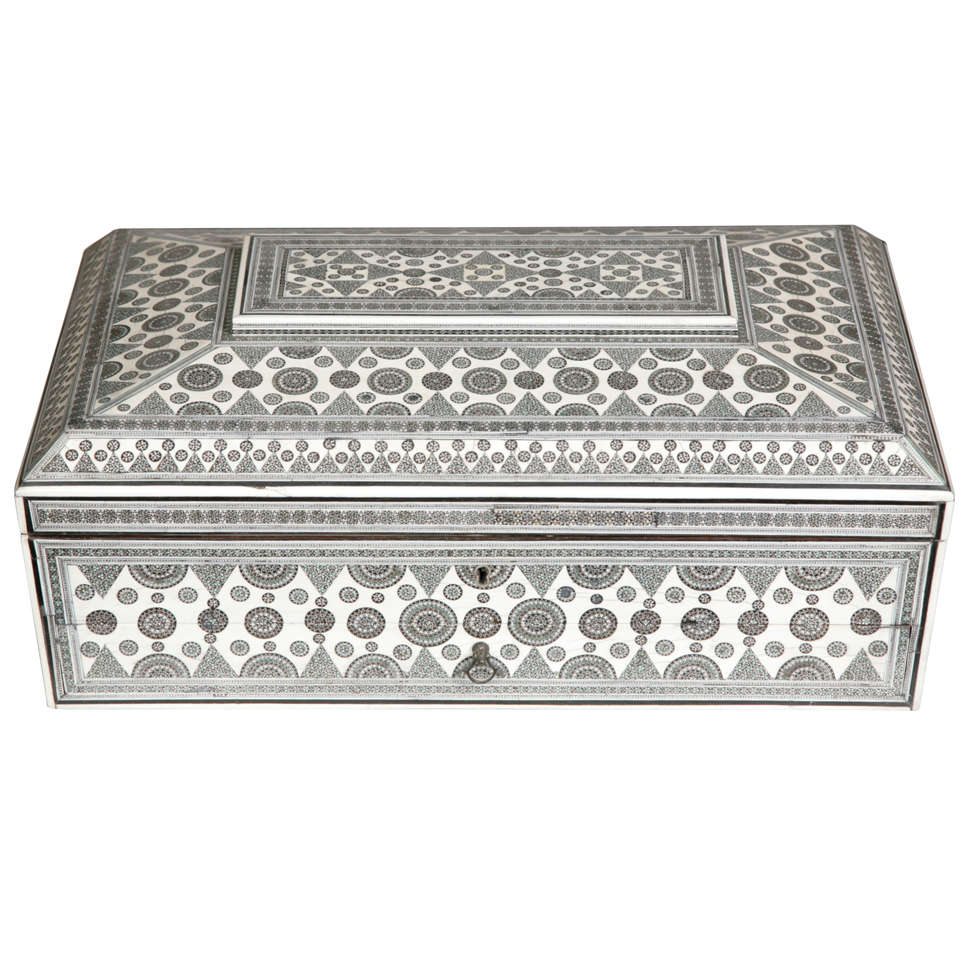 Indian Vizagapatam Work Box 19th Century For Sale