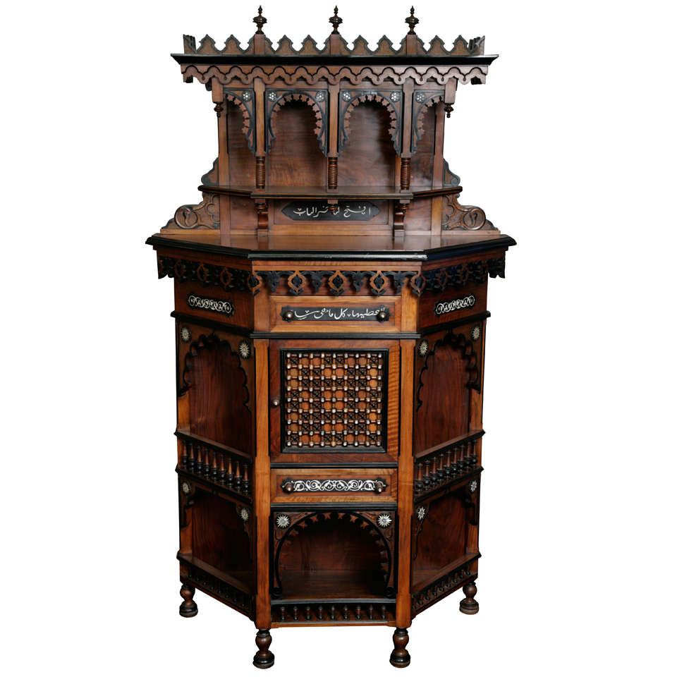 Moorish Cabinet, 19th C For Sale