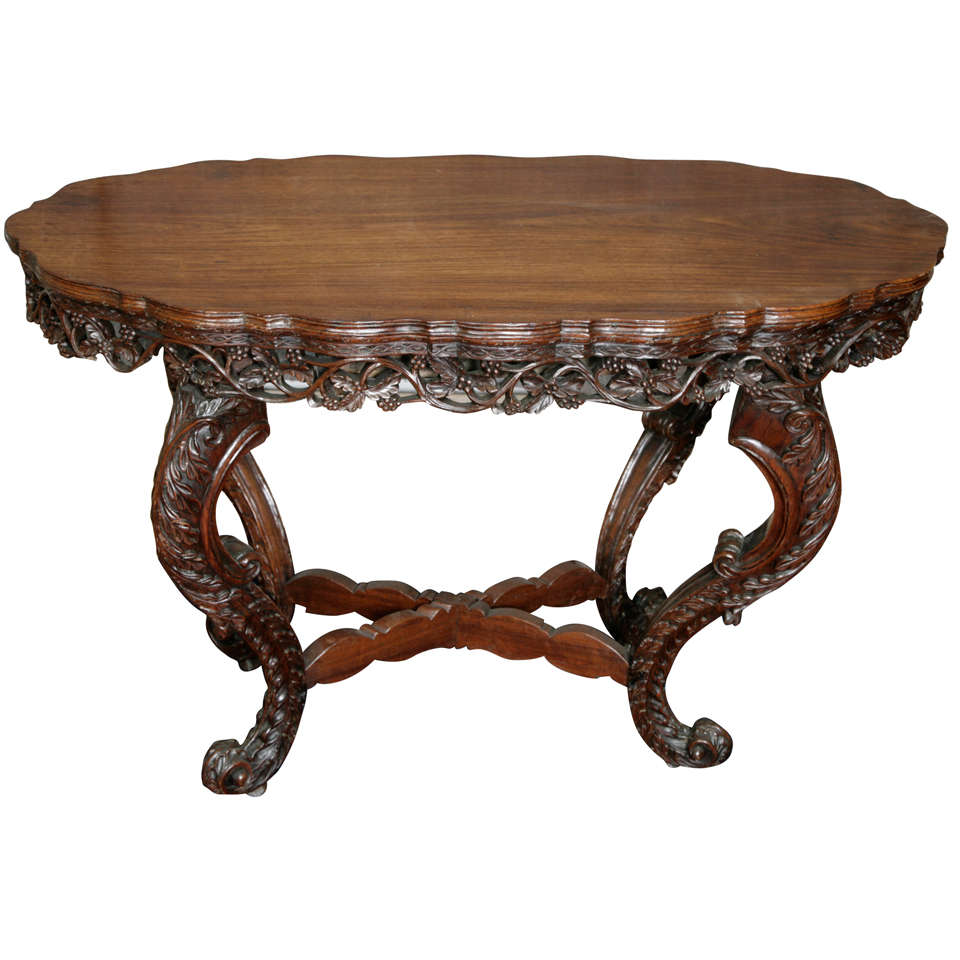 Anglo-Indian Oval Table, 19th Century For Sale