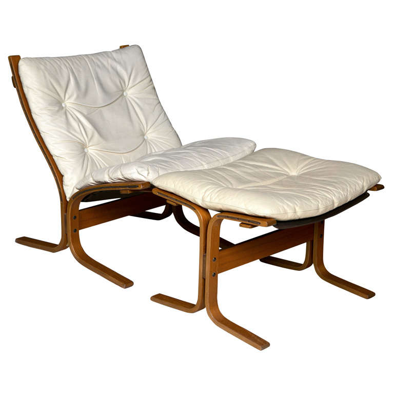 1960's Westnofa Siesta Chair and Ottoman