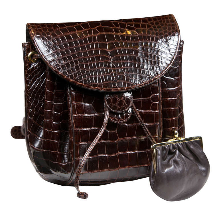 important judith leiber alligator shoulder bag
