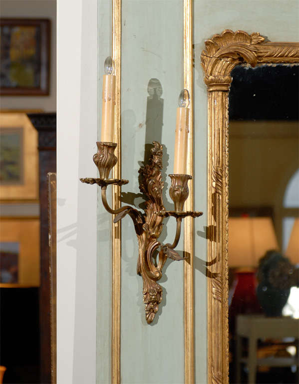 19th Century French Trumeau Mirror With Sconces 2