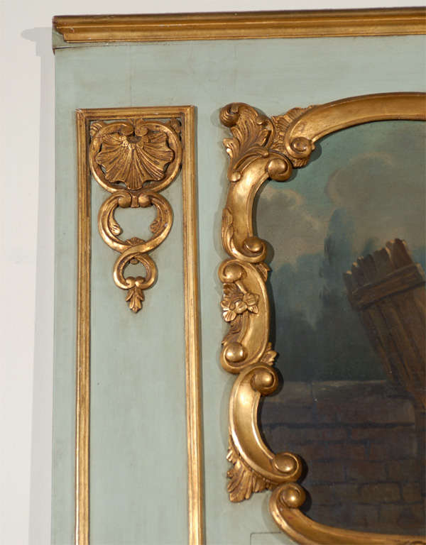 19th Century French Trumeau Mirror With Sconces 5