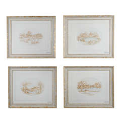 Set of Four Dora McDaniel Original Watercolors