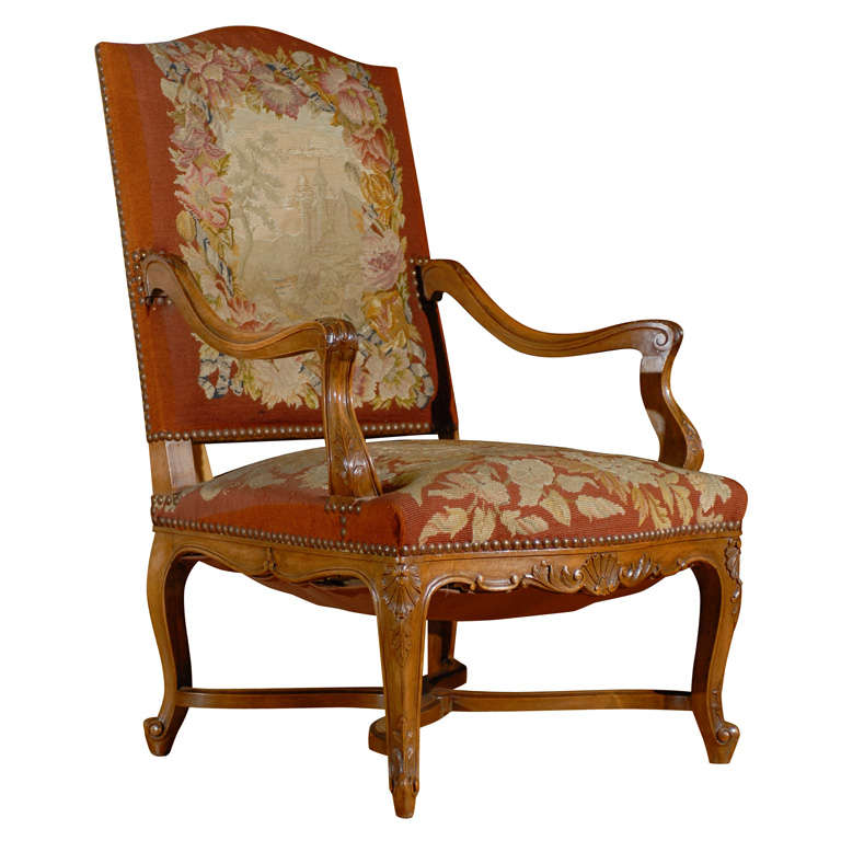 19th Century Regency Style French Arm Chair For Sale