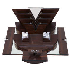 Vintage French Art Deco Macassar Ebony Desk Set